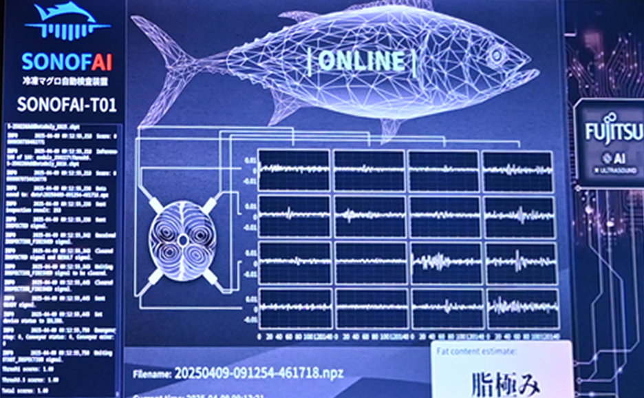 Interface showing results of ultrasound AI analysis